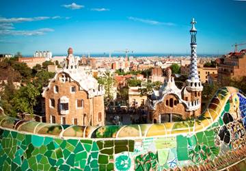 Guell park, designed by Antoni Gaudi. Photograph Alex Nikada